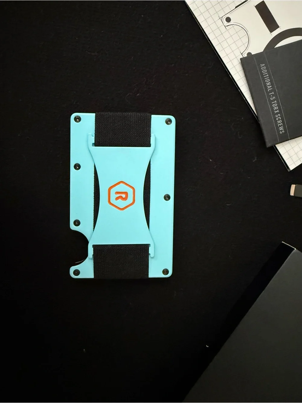 RIDGE Minimalist Card & Key Holder - Aqua Blue
